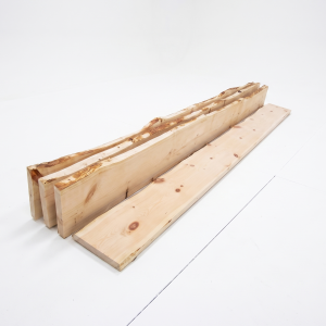 Zirbenholz Brett - einseitig mit Naturkante Größe nach Ihrer Auswahl